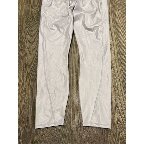 Fabletics Womens High Rise Athletic Leggings Yoga Workout Pull-On Silver Size M - Picture 6 of 9